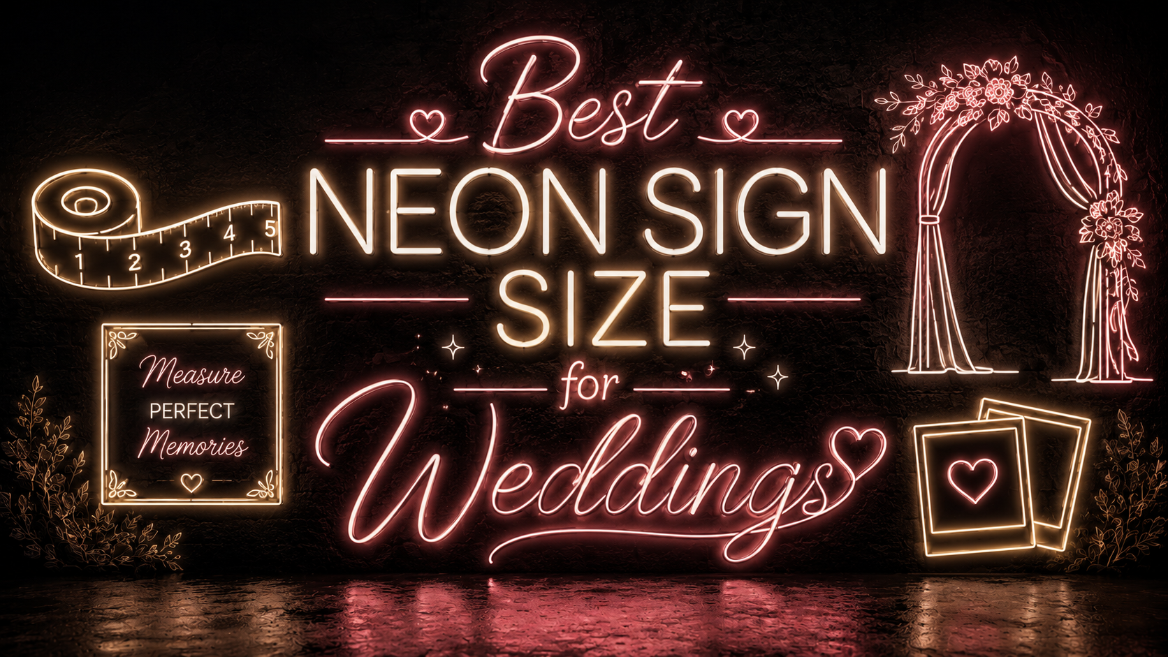 Best Neon Sign Size for Wedding Photos & Decor Image
