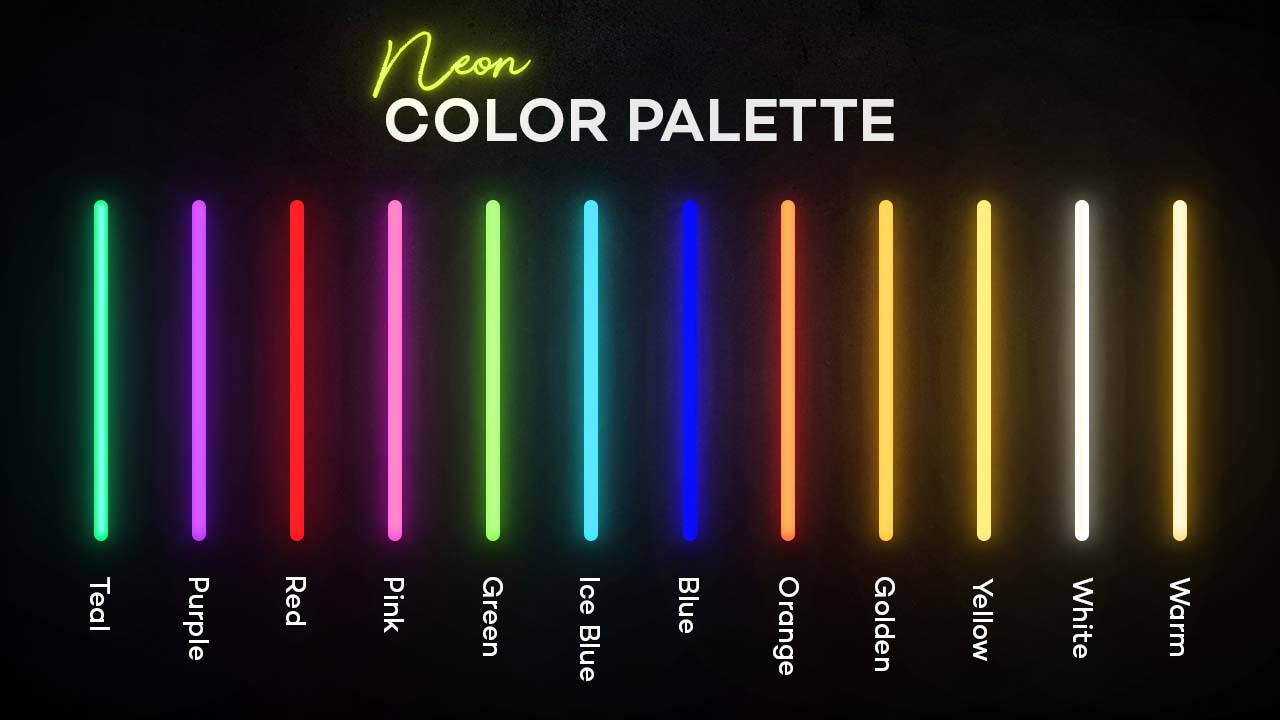How to Choose the  Neon Color Palette |HEX Codes (Vitalneon) Image