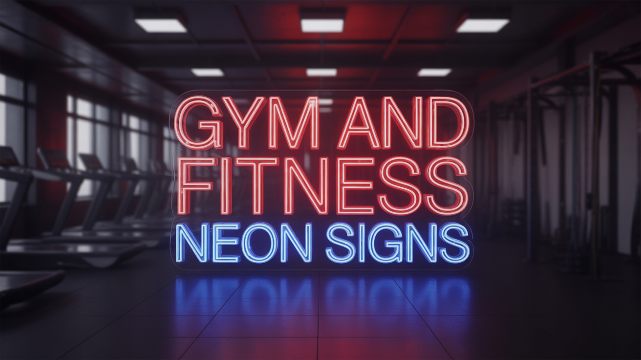 Gym Fitness Neon Signs | Light Up Your Workout Space Image