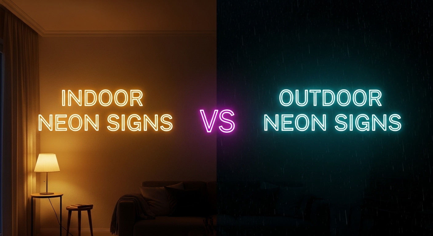 Neon Signs Indoor vs Outdoor | Key Differences Explained Image