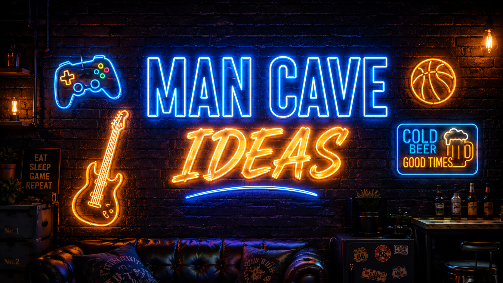 Man Cave Ideas | Neon Signs That Transform Any Room Image