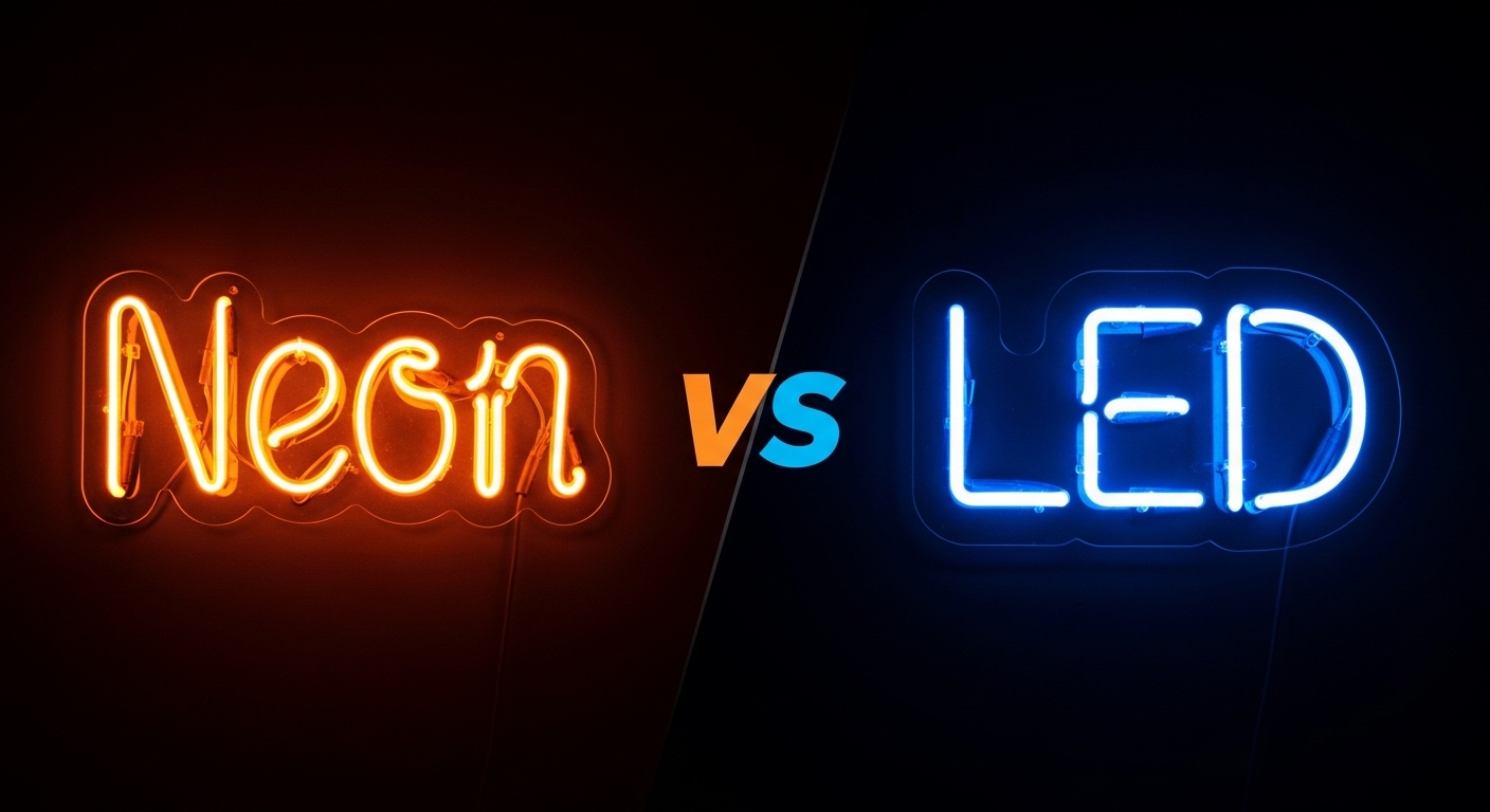 Neon Sign vs LED Sign | Which One Should You Choose? Image