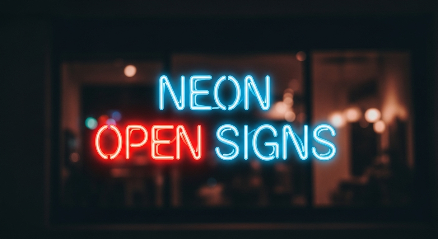 Open Neon Signs | Brighten Your Business with Style Image