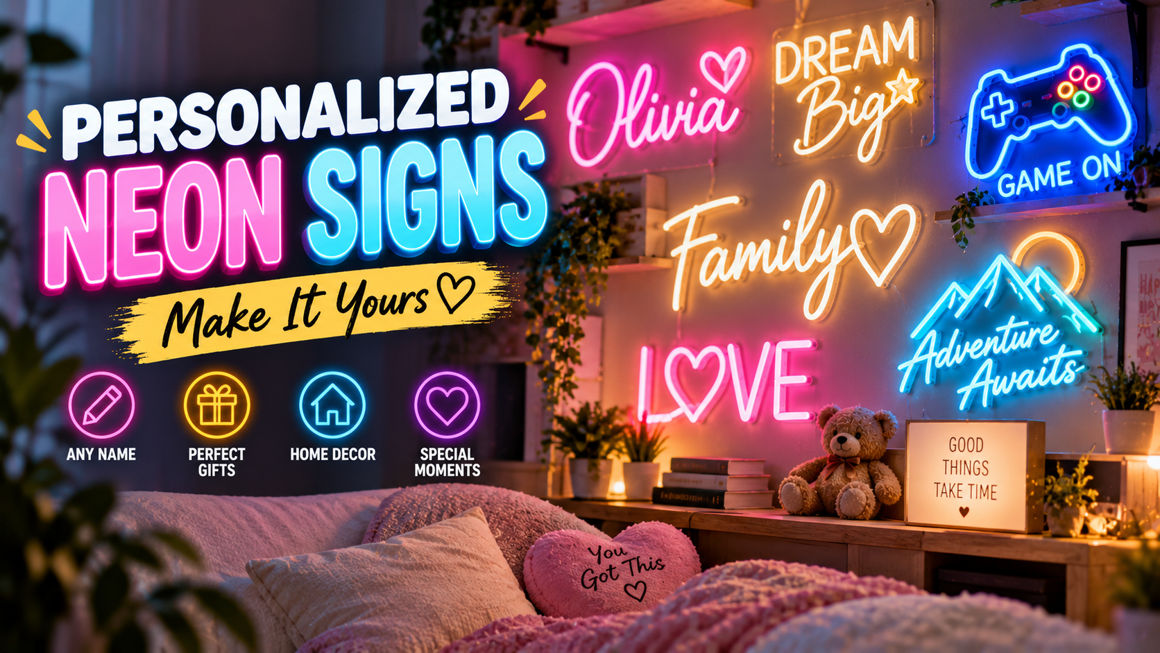 Personalized Neon Signs | Custom LED Wall Art Image