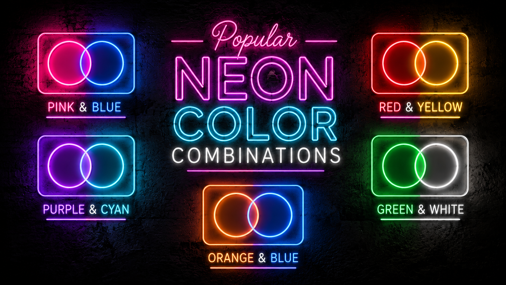 Popular Neon Color Combinations for Home, Events & Business Image