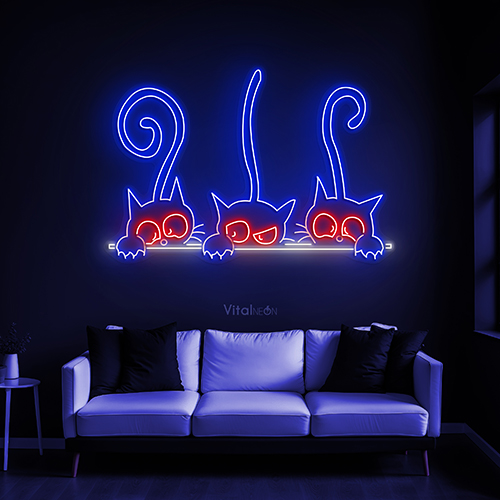 Buy 3 Goofy Cats Neon Sign Buy 3 Goofy Cats Neon Sign