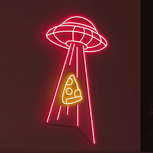 Abducting Pizza Neon Sign