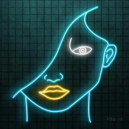 Abstract Beauty Face Neon Sign
