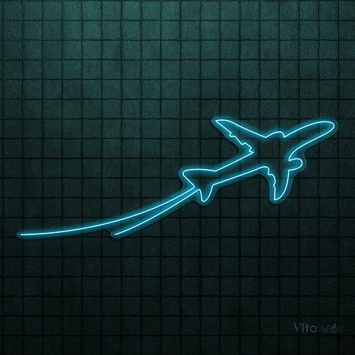 Airplane Take Off LED Neon Sign for US Room Decor