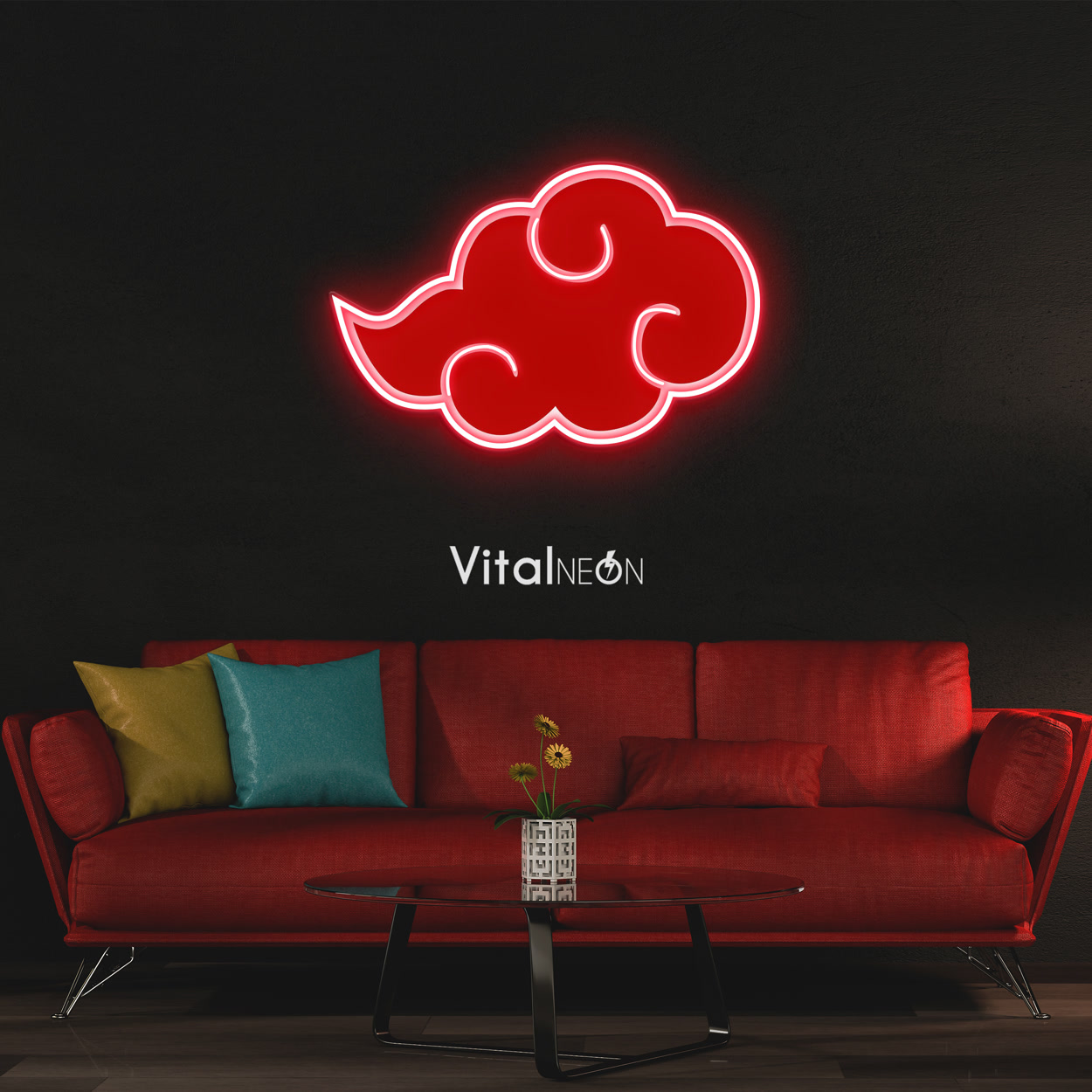 Buy Akatsuki emblem from Naruto Neon Sign Buy Akatsuki emblem from Naruto Neon Sign