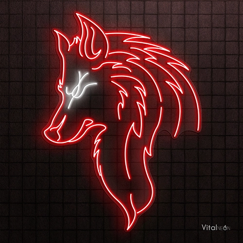 Alpha Wolf Neon Sign | Adjustable LED RGB Wall Art
