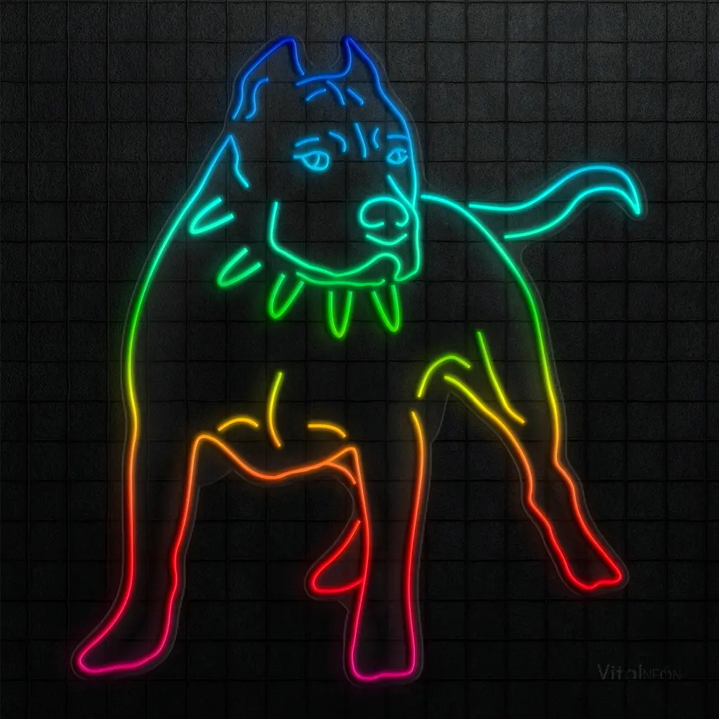 American Pitbull RGB Neon Sign