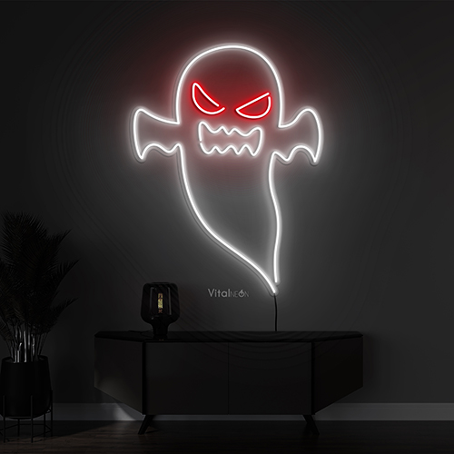 Angry Ghost LED Neon Sign