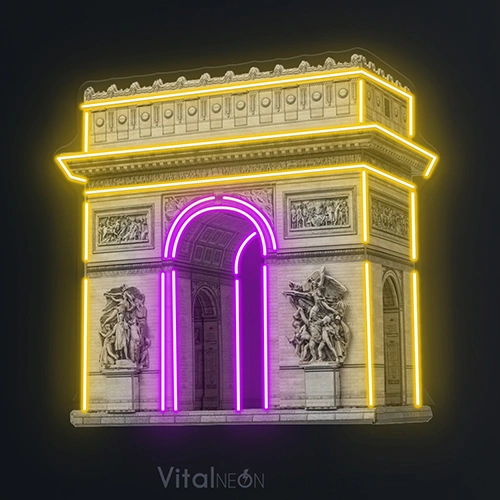 Arc de Triomphe LED Neon Sign | Parisian Chic Wall Art