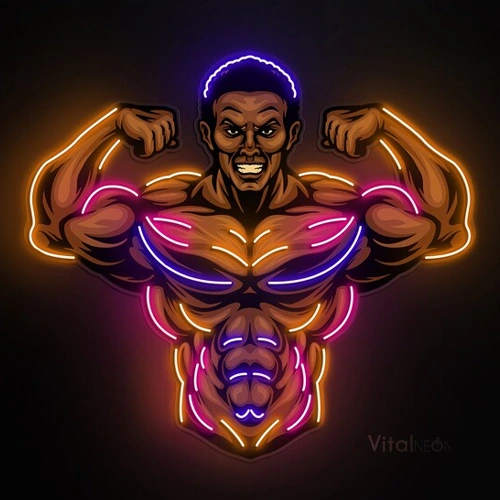 Arm Muscles Flex Gym Neon Sign for US Fitness Decor