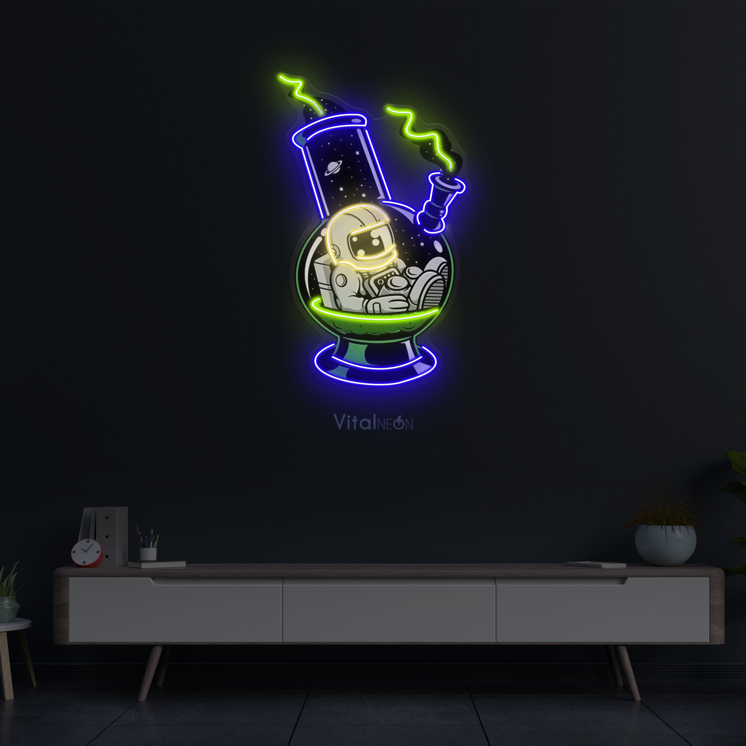 Astronaut Bong LED Neon Sign