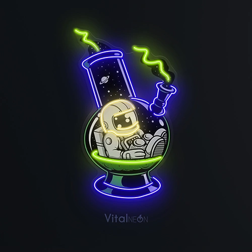 Astronaut Bong LED Neon Sign | Spacey LED Wall Decor