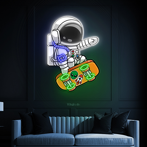 Buy Astronaut Skating Neon Sign