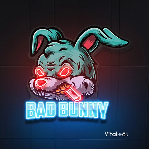 Buy Bad Bunny LED Neon Sign | Music Fan Wall Decor
