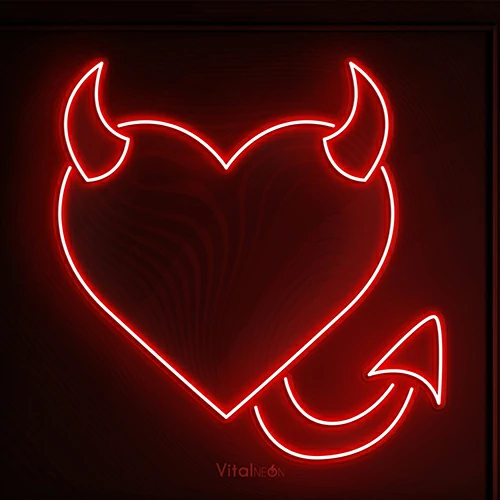 Bad Heart LED Neon Sign