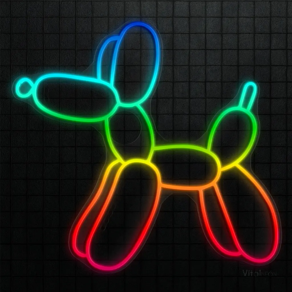 Balloon Dog RGB Neon Sign