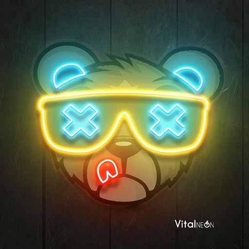 Bear Neon Artwork LED Sign | LED Wall Art for Cabin
