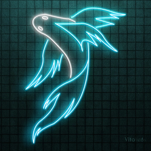 Beautiful Koi Fish Neon Sign
