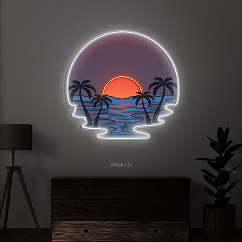 Buy Beautiful Sunset Beach Artistic Neon Sign