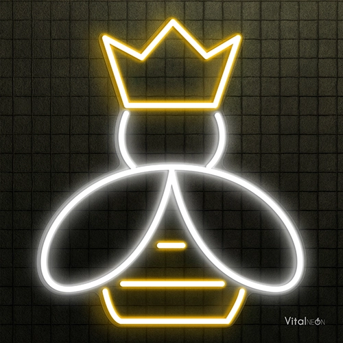 Bee Queen Neon Sign | Vibrant LED Neon Wall Decor