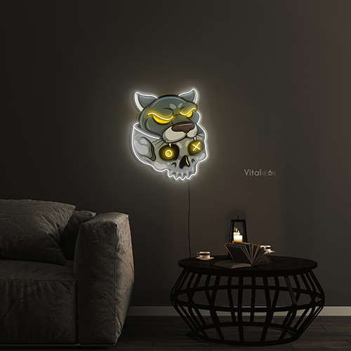 Buy Big Cat Skull Led Neon Sign Buy Big Cat Skull Led Neon Sign
