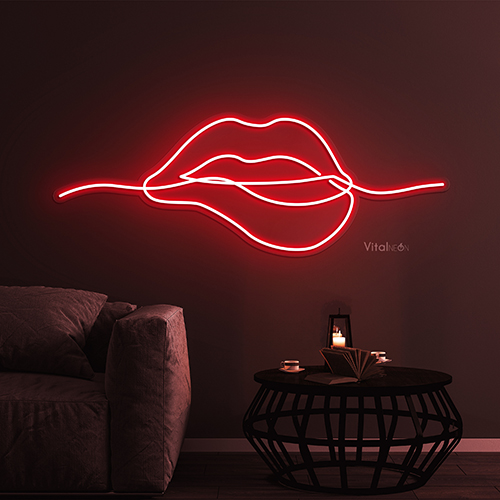 Biting Lipsred LED Neon Sign