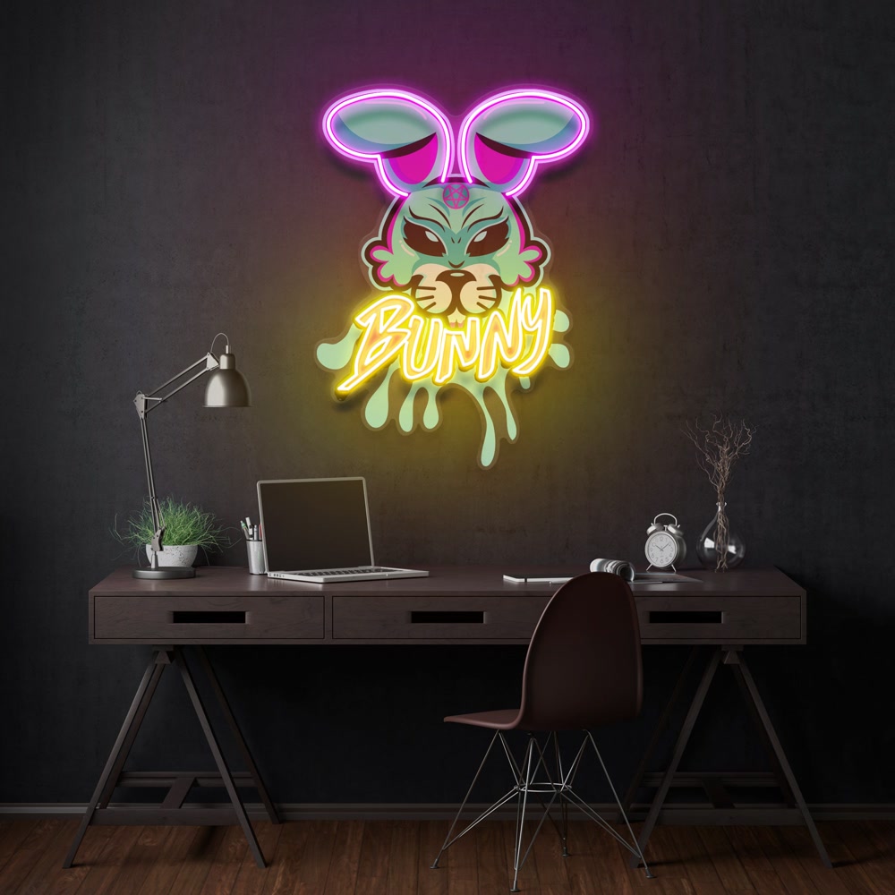 Bunny Gangsta Neon Sign