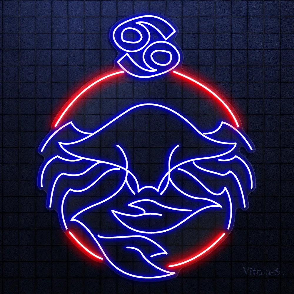 Cancer Zodiac Neon Sign