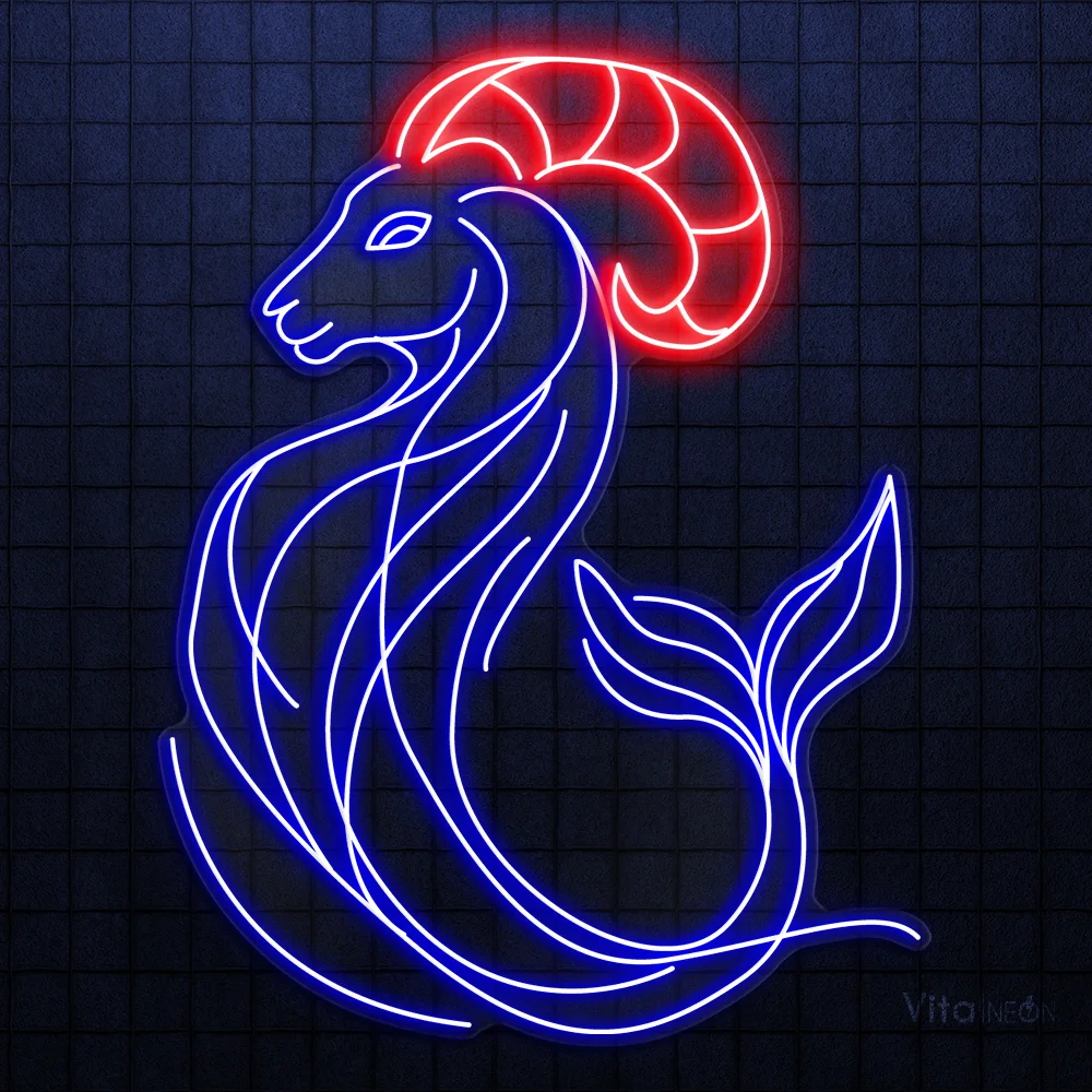 Capricorn Zodiac Neon Sign | Ambitious LED Glow