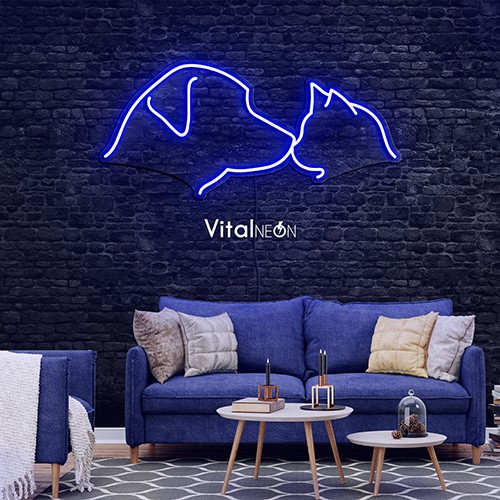 Cat & Dog Neon Sign
