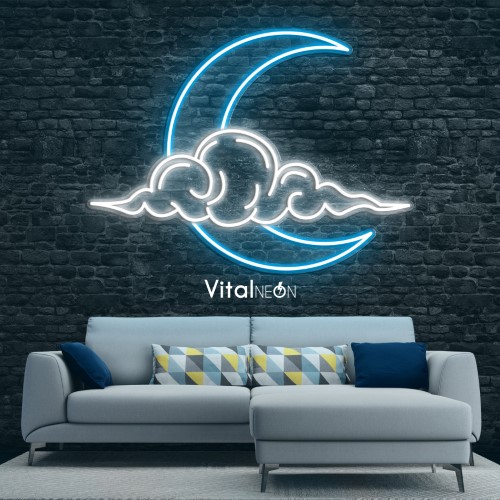 Buy Cloud and Moon LED Neon Sign