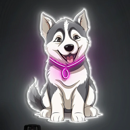 Cool Husky dog Neon Sign
