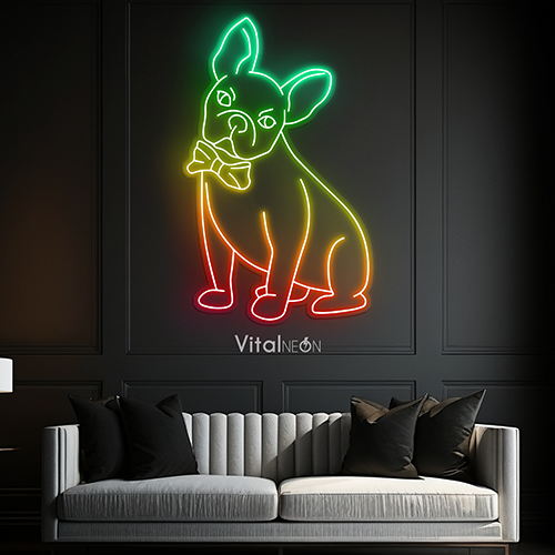 Buy Cute Bulldog RGB Neon Sign