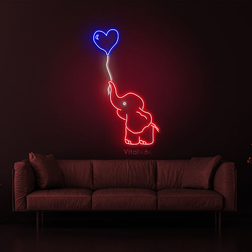 Cute Elephant Neon Sign