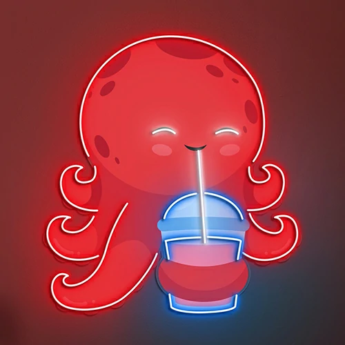 Cute Octopus Artistic Neon Sign