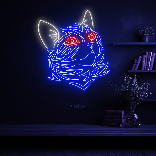 Cute Smiling Cat Neon Sign