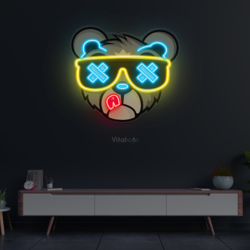 Buy Dead Bear Glasses Neon Sign