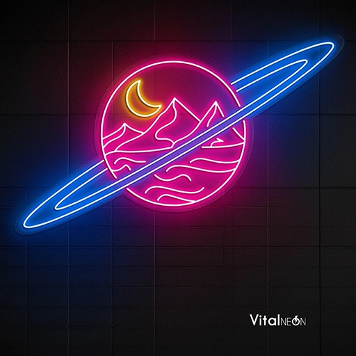 Deserted Planet LED Neon Sign | Art for Gaming & Sci-Fi Rooms