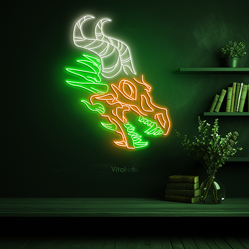 Dinosaur Head Neon Sign