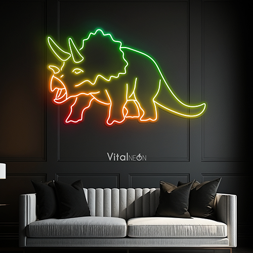 Buy Dinosaur Triceratops RGB Neon Sign