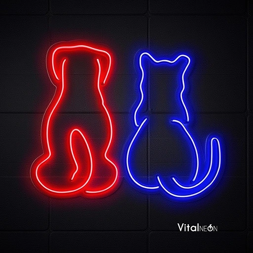 Dog and Cat LED Neon Sign | Custom Pet Neon Light