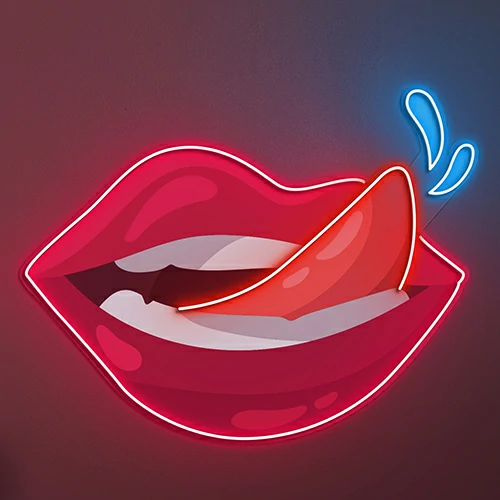 Dripping Lip HD Neon Sign