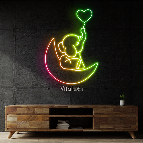Buy Elephant in the Moon Neon Sign Buy Elephant in the Moon Neon Sign