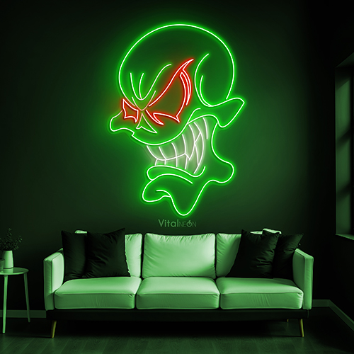 Evil Smile Skull Neon Sign
