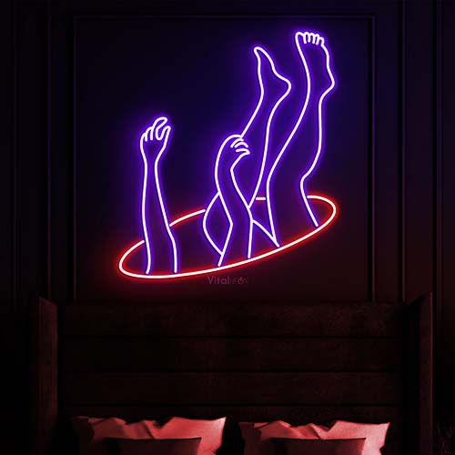 Falling Neon Sign